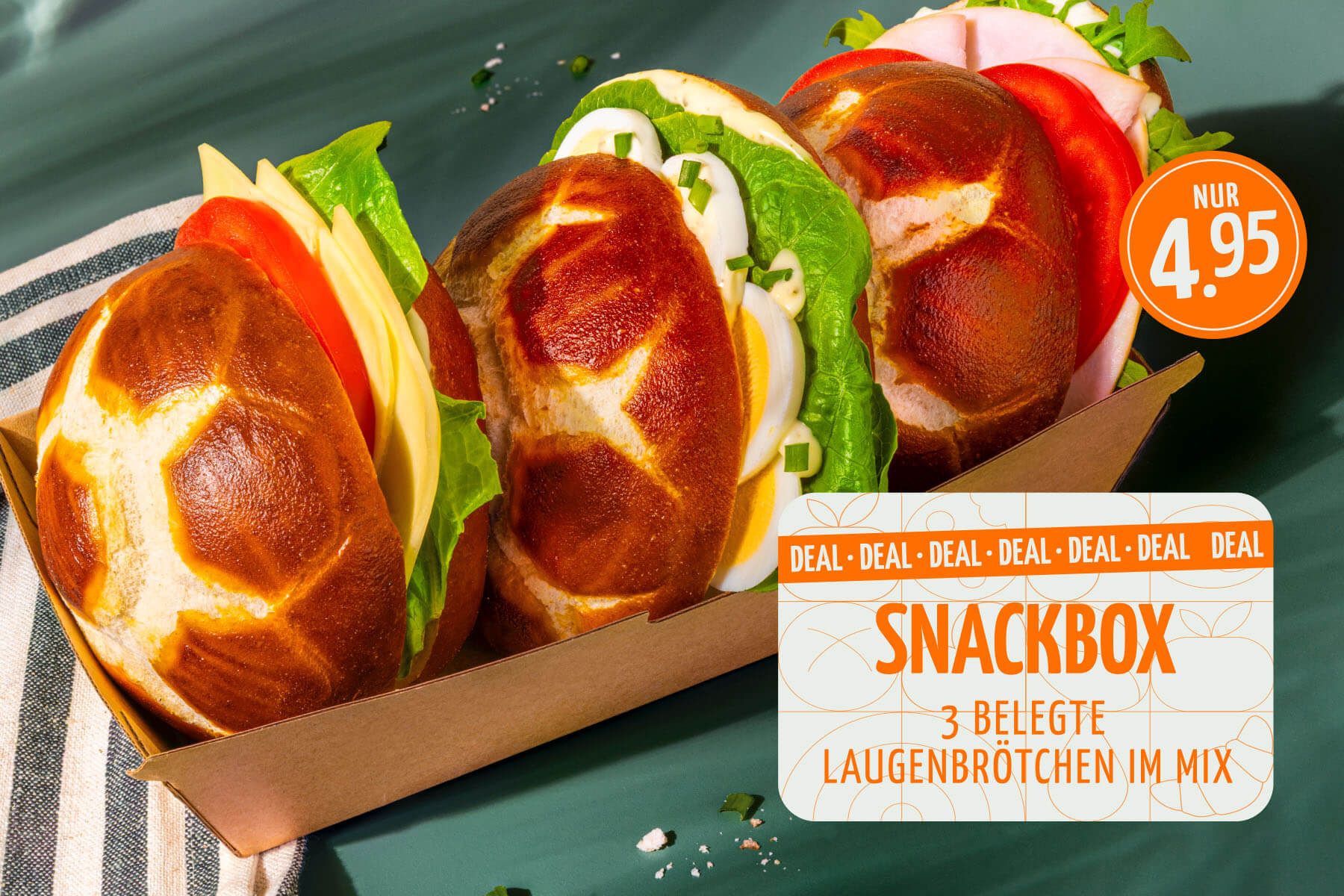 Die BackWerk-Snackbox - drei belegte Brötchen für 4,95€